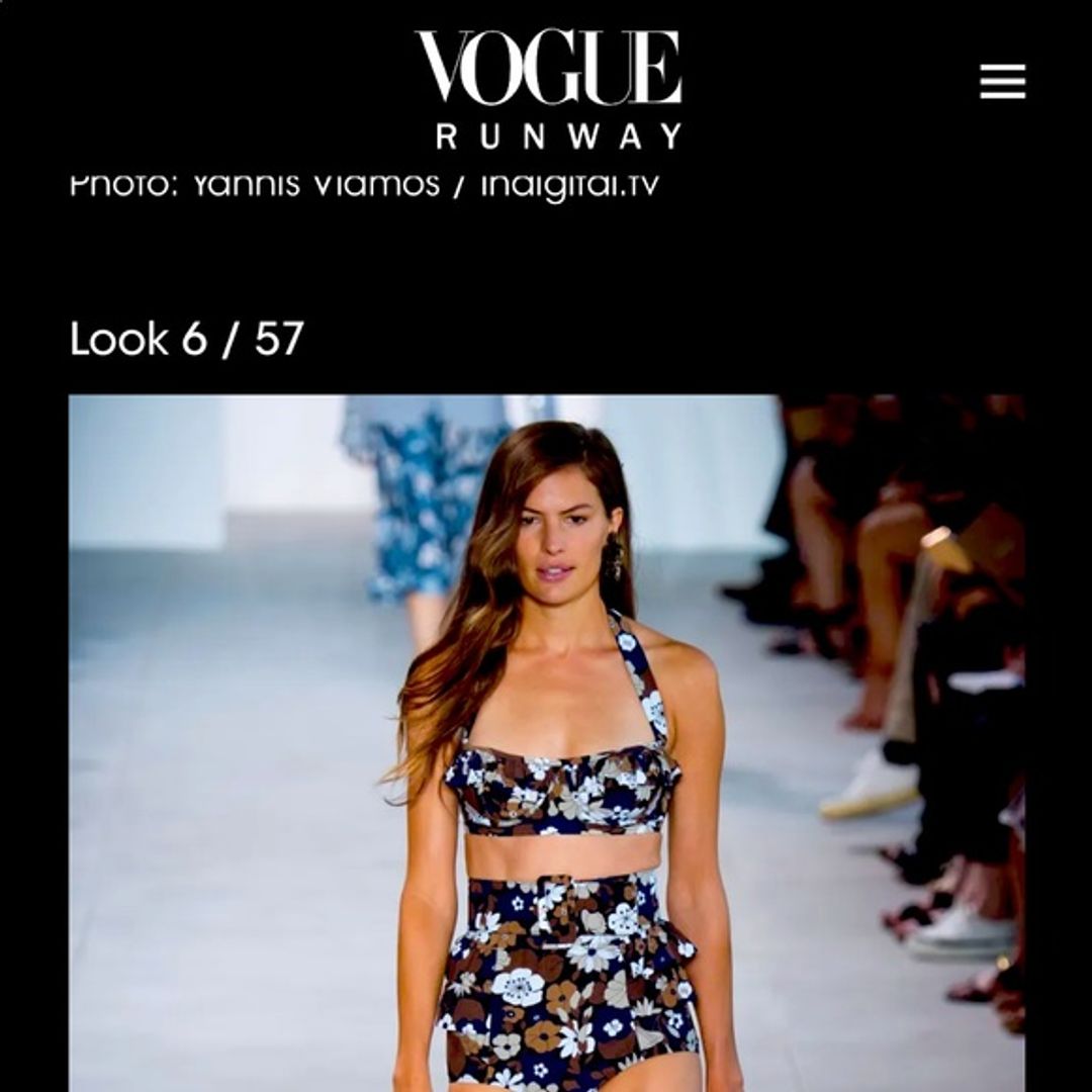 Runway Ruffle Bikini Flower Belt High Waist Vogue