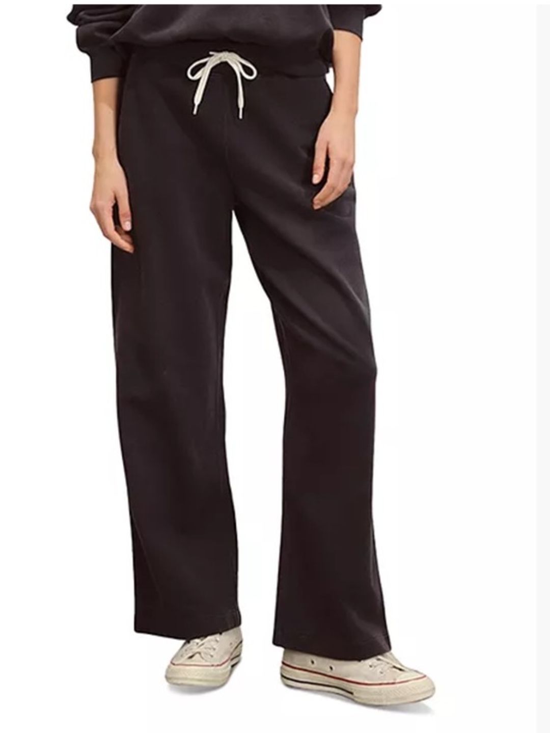 Buck Mason soft black venice wash vintage interloop wide leg pants