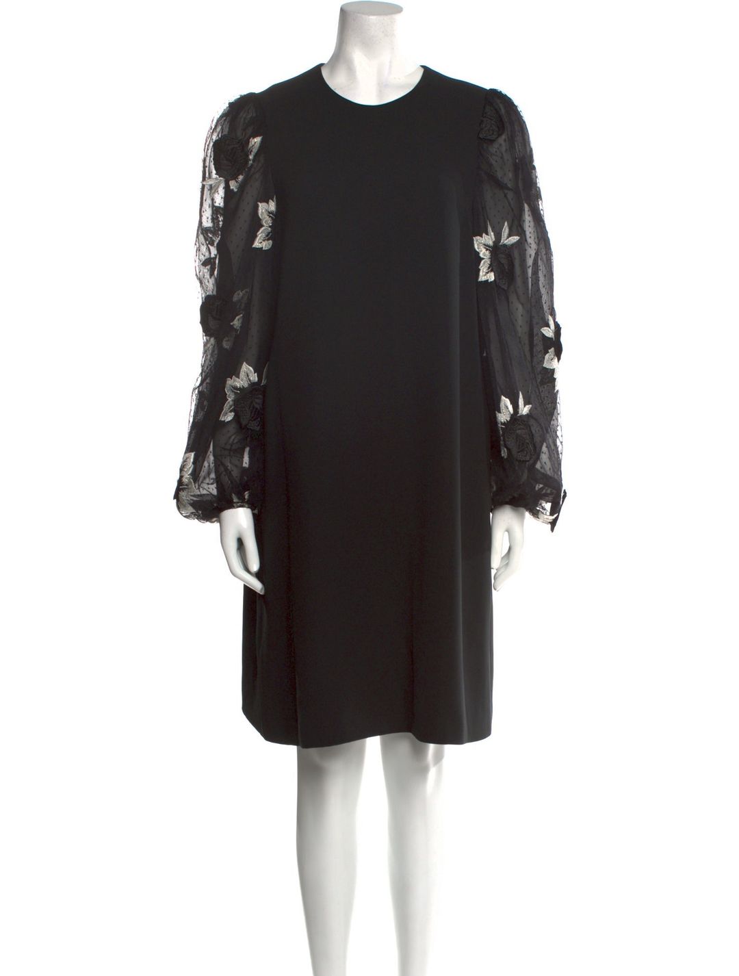 Lela Rose Crew Neck Knee-Length Dress