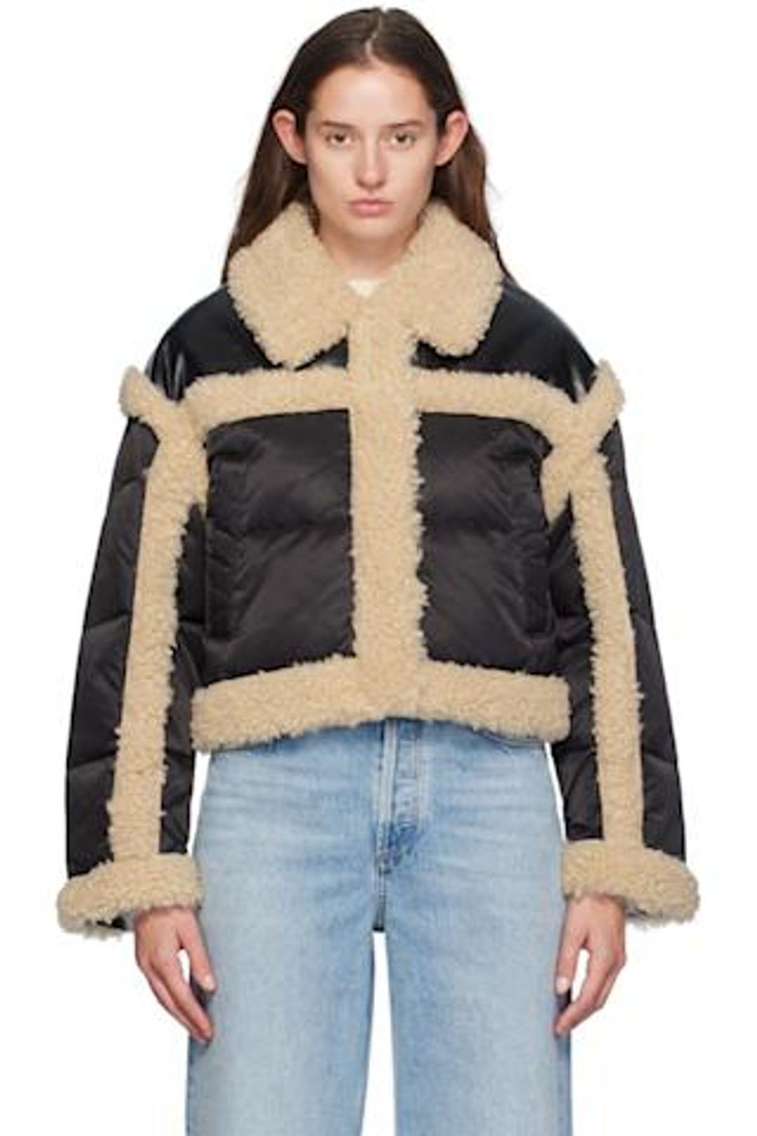 Mary Faux-Shearling Down Jacket