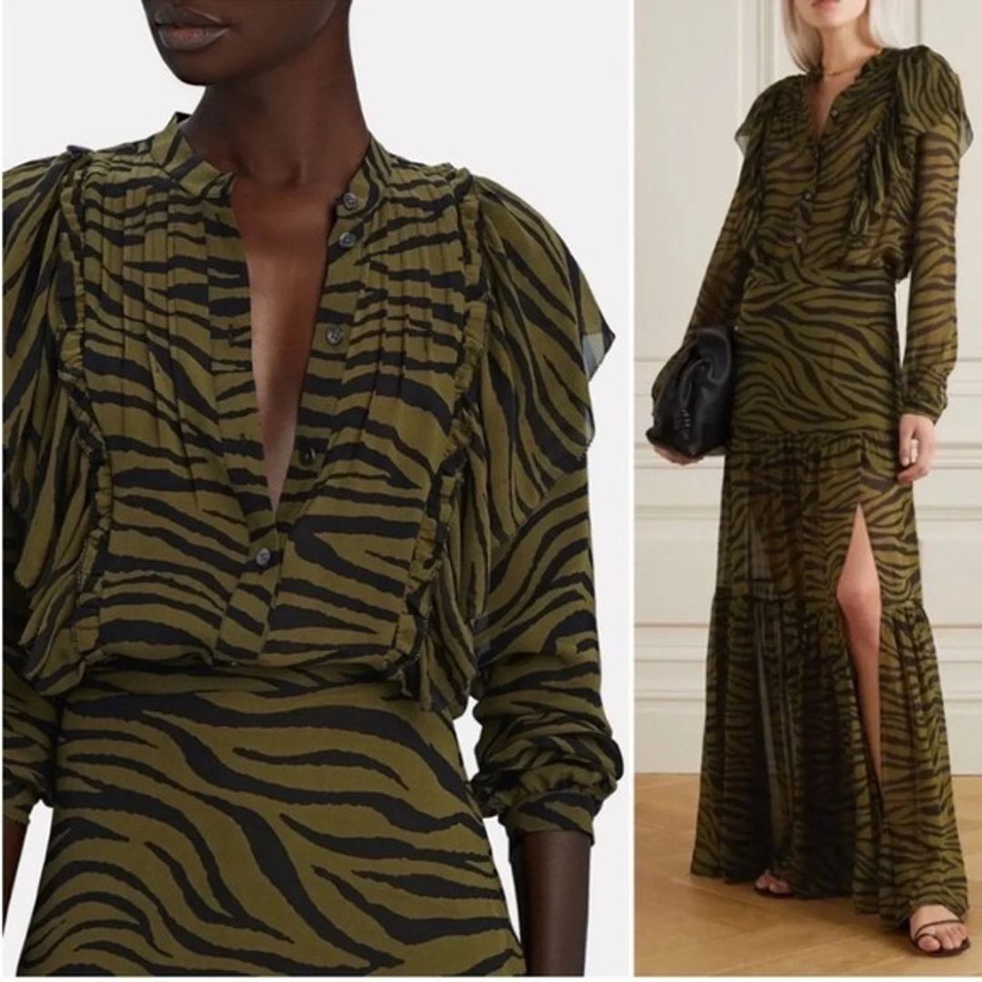 VERONICA BEARD - CAMILLA SILK ZEBRA TOP