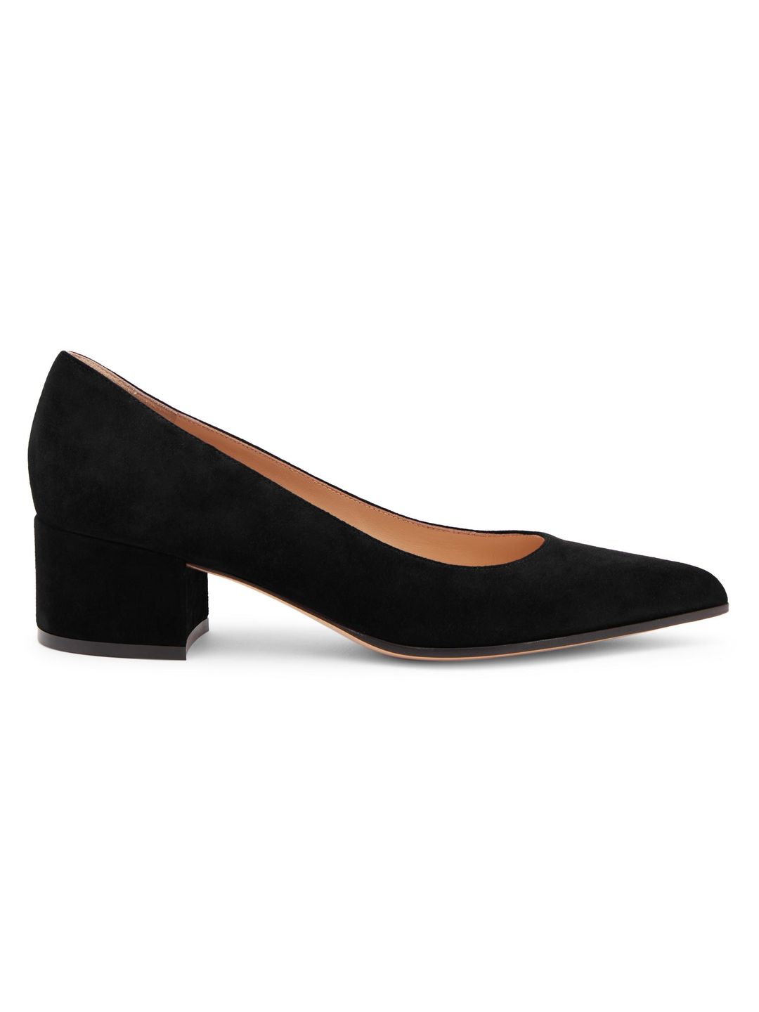 45MM Suede Block-Heel Pumps