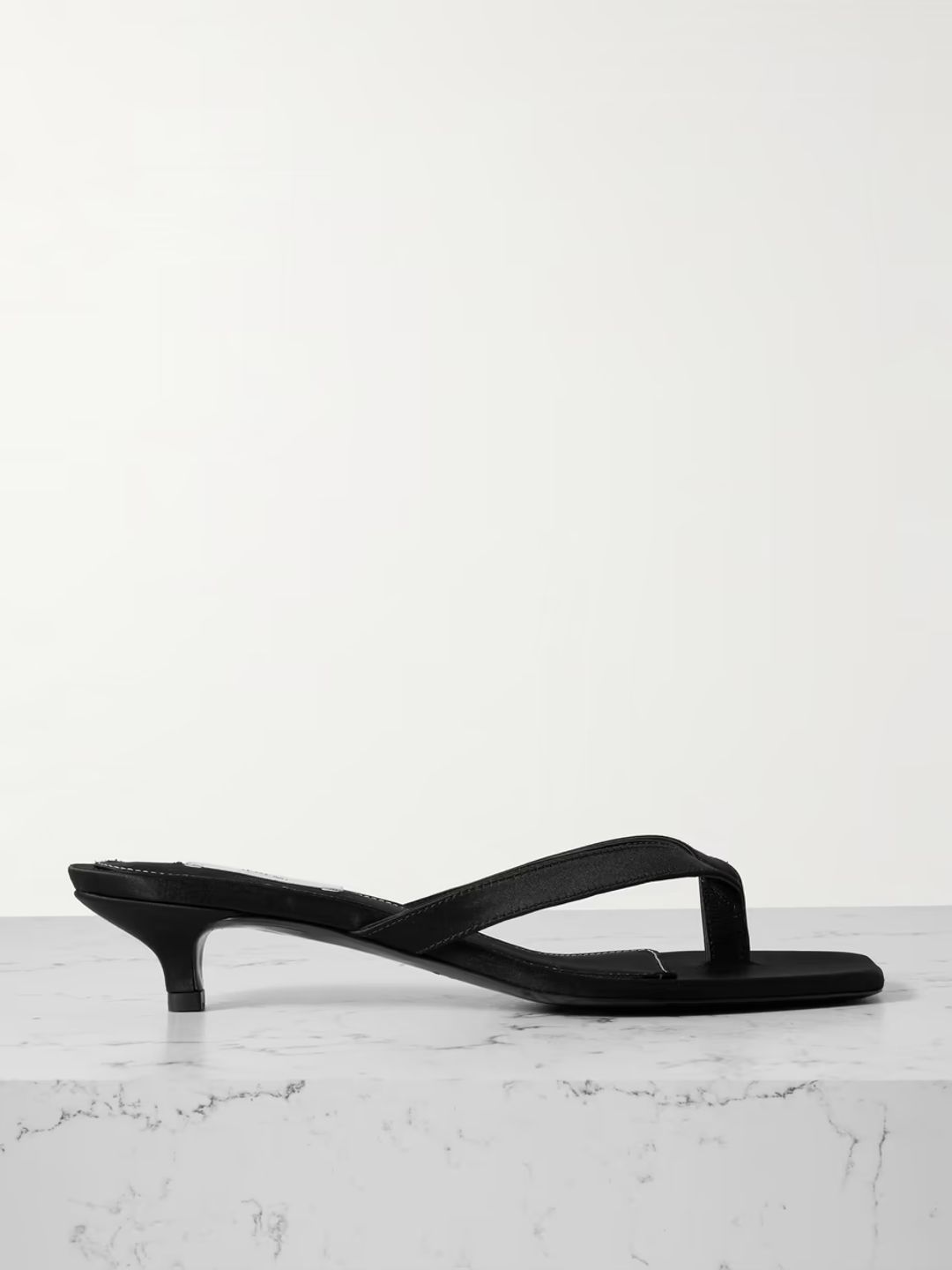 Satin crossover sandals black #8