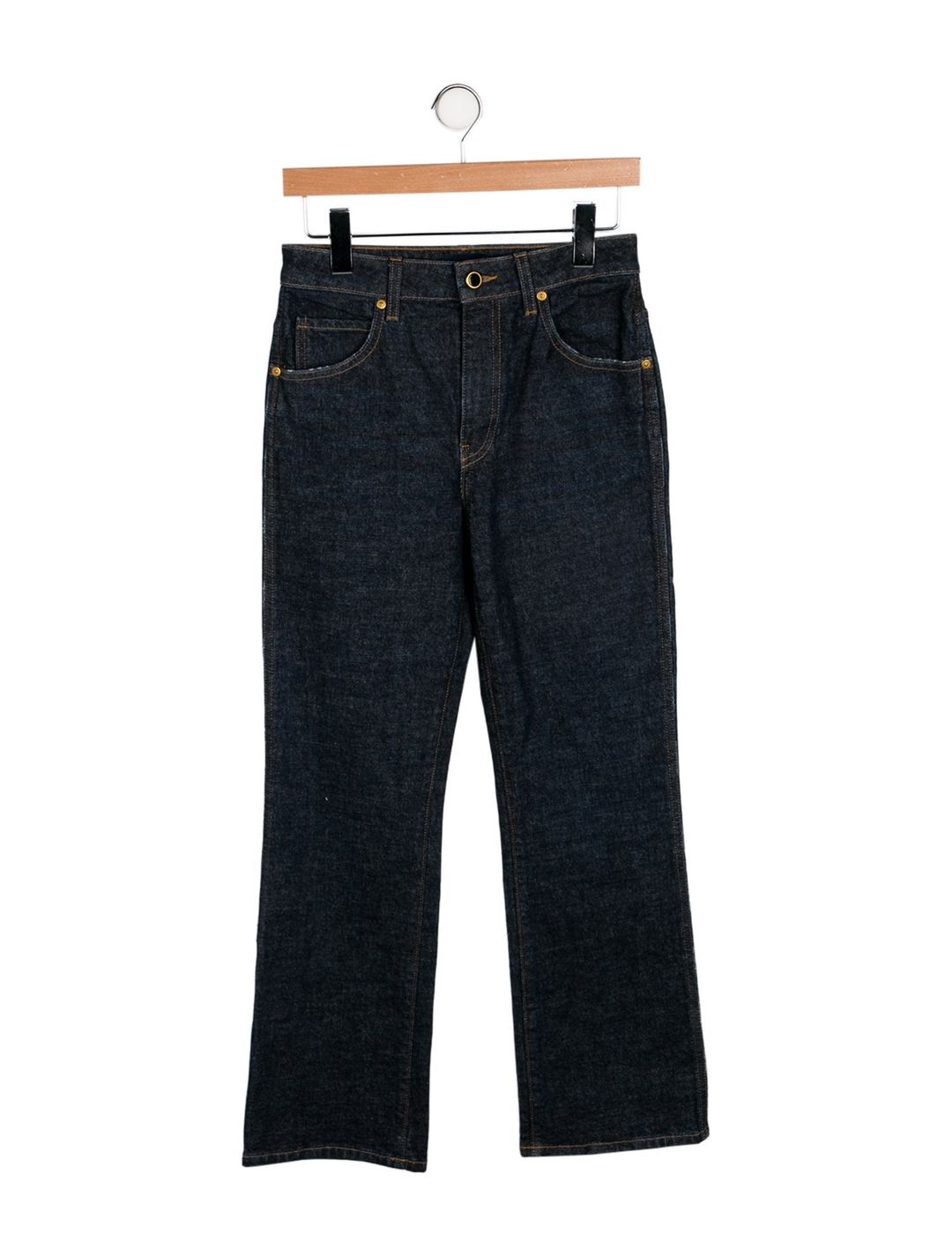 Khaite Mid-Rise Wide Leg Jeans