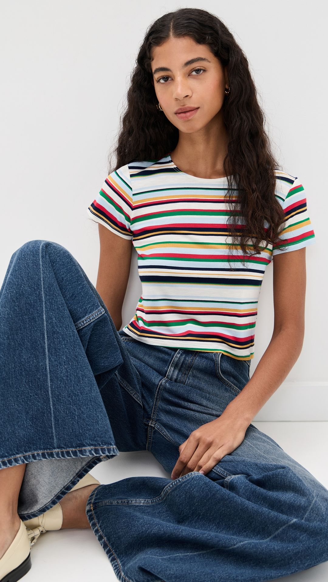 Eloise Striped Crop Tee