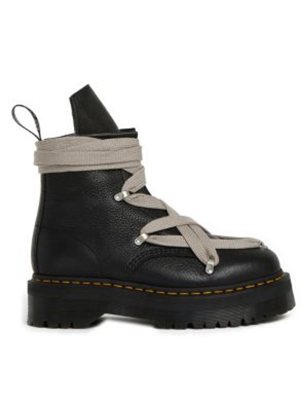 Rick Owens x Dr. Martens Quad Sole Pentagram Jumbo Lace Leather Boots
