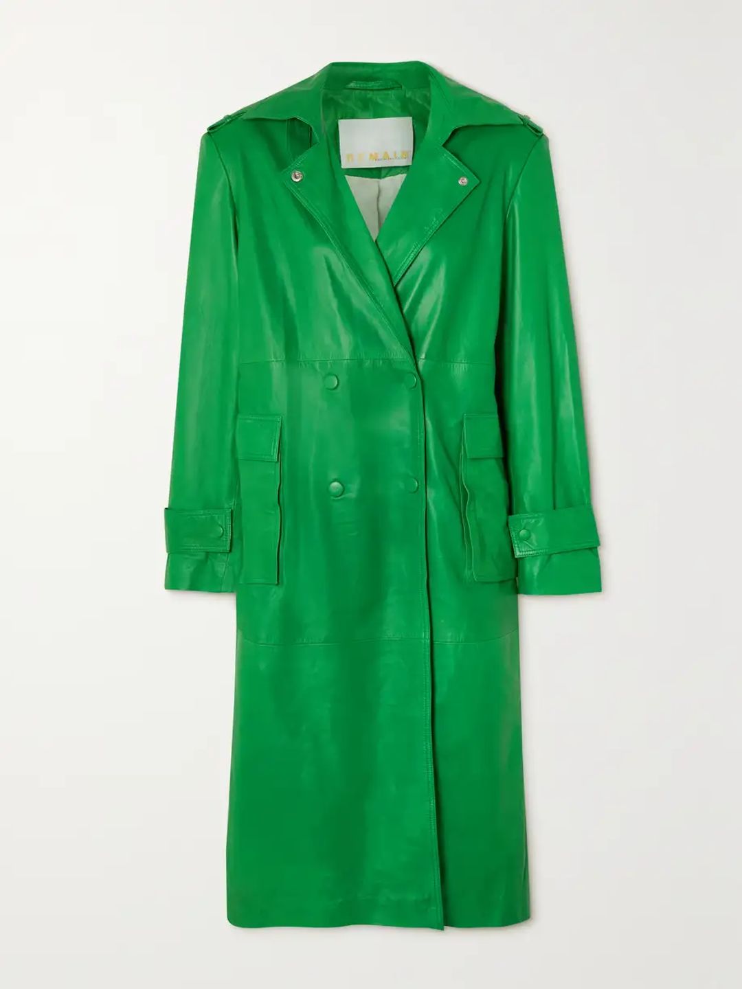 Pirene double-breasted leather jacket
