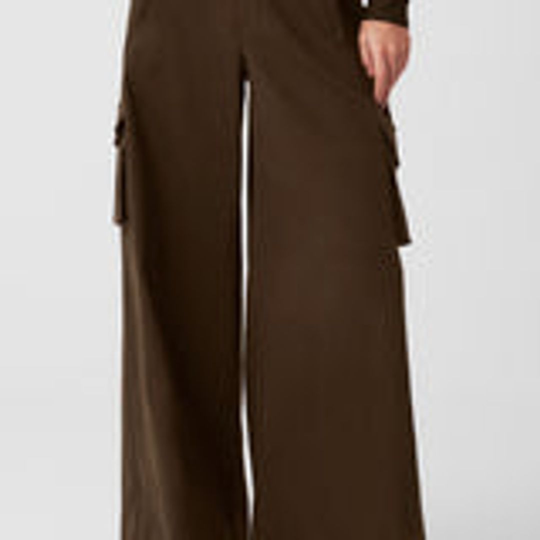 Wide Leg Cargo Show Off Trouser - Black #6