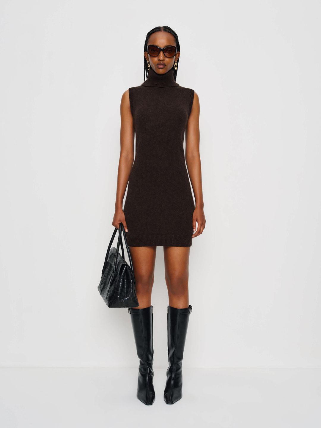 Holland Cashmere Turtleneck Sweater Dress