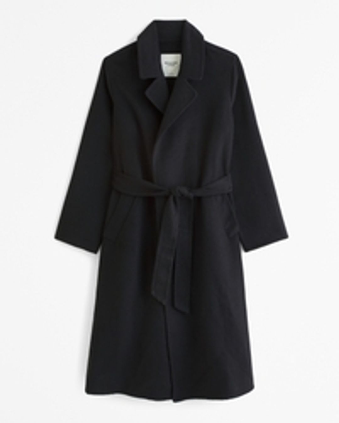 Wool-Blend Belted Blanket Coat