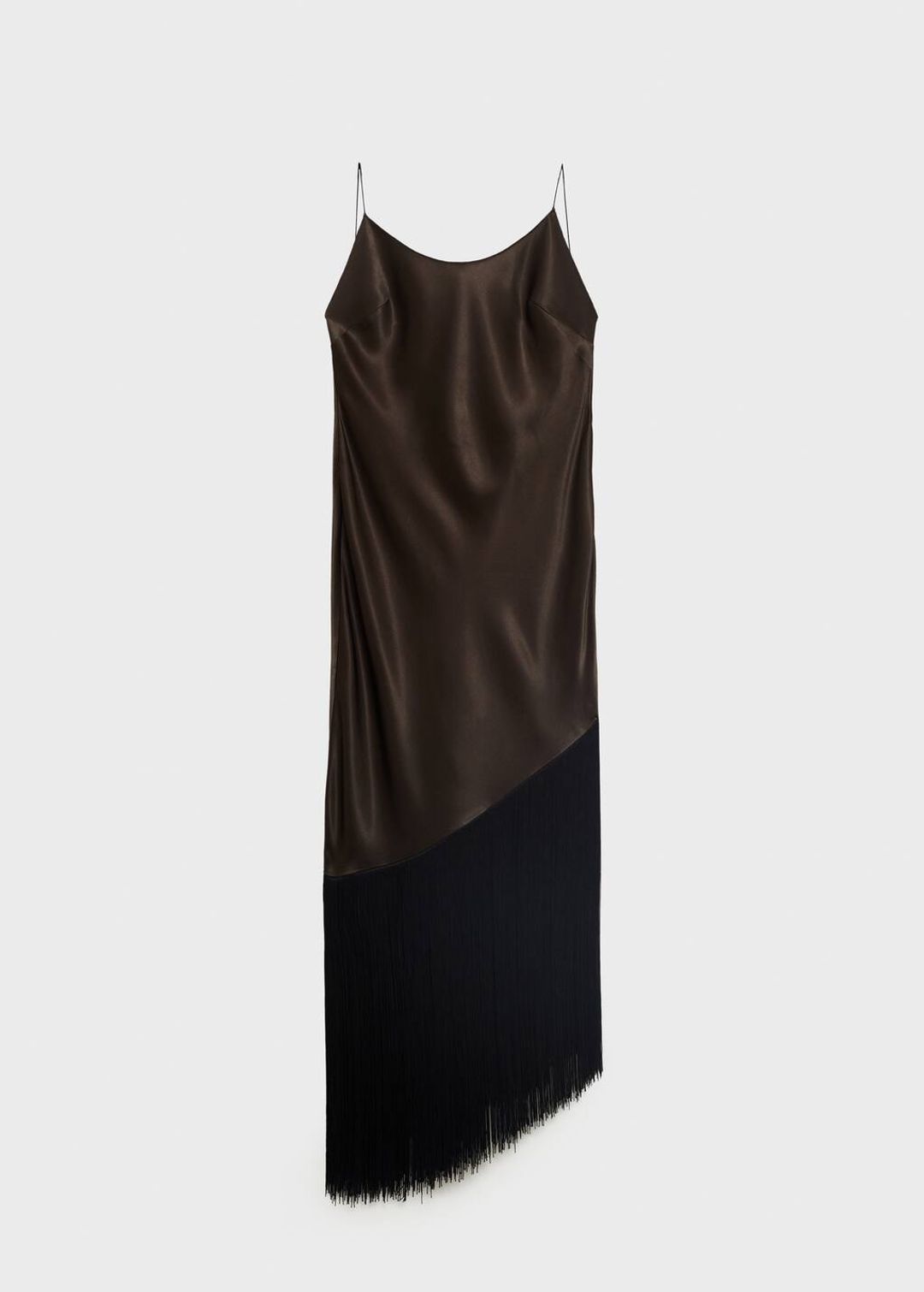 Asymmetrical satin dress