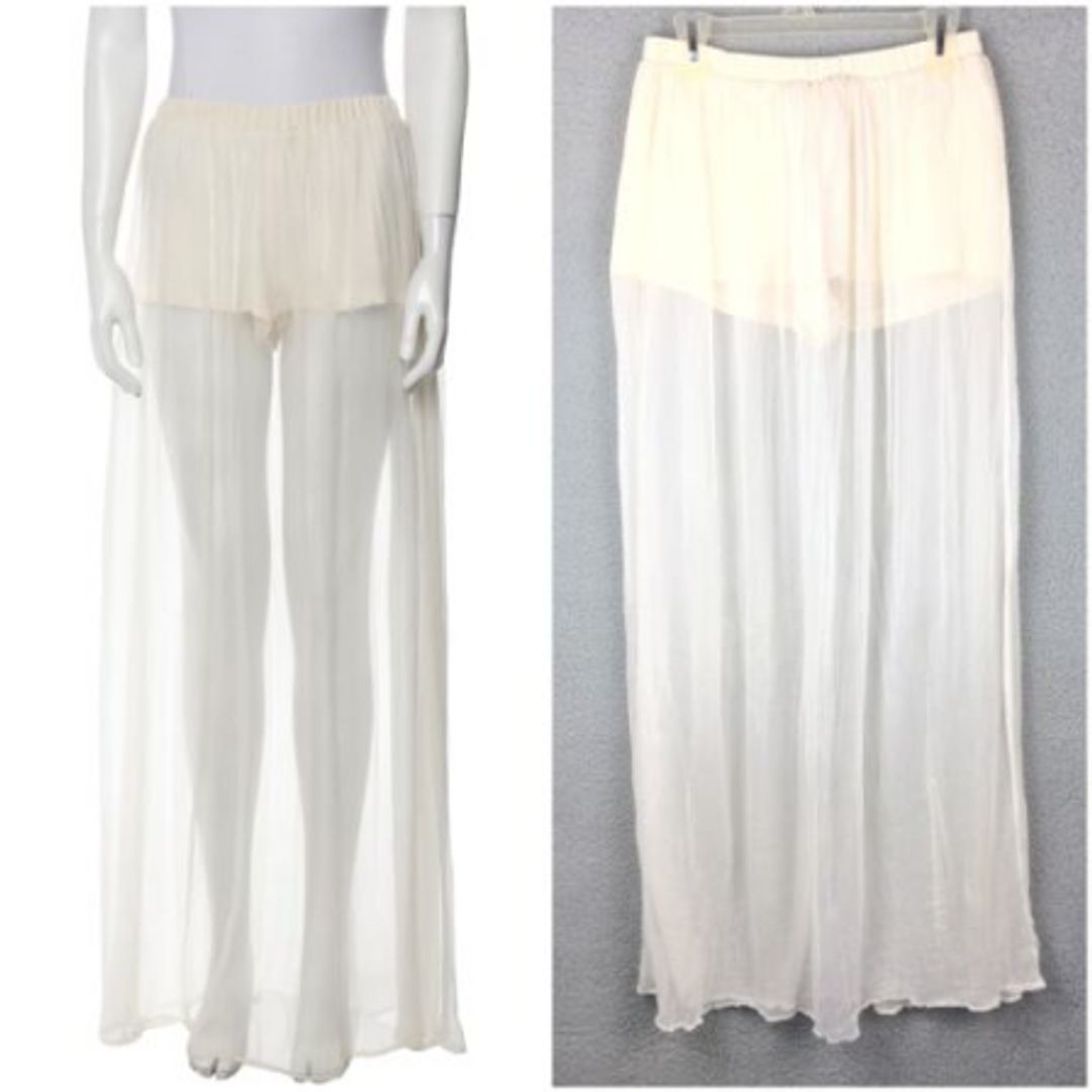 ALEXIS 100% Silk Chiffon Maxi Skirt