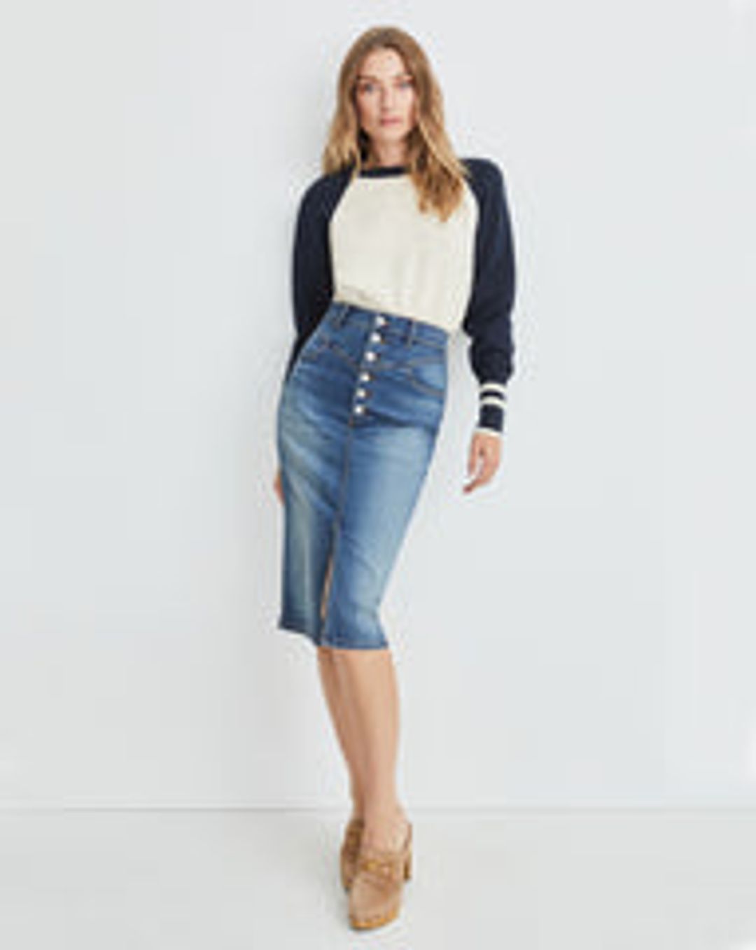 Herron Denim Midi Skirt