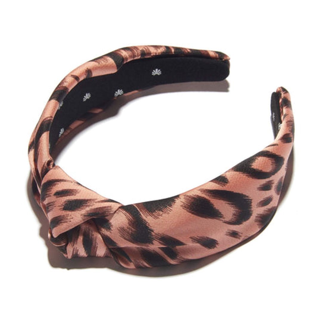 BLUSH SILK LEOPARD HEADBAND #2