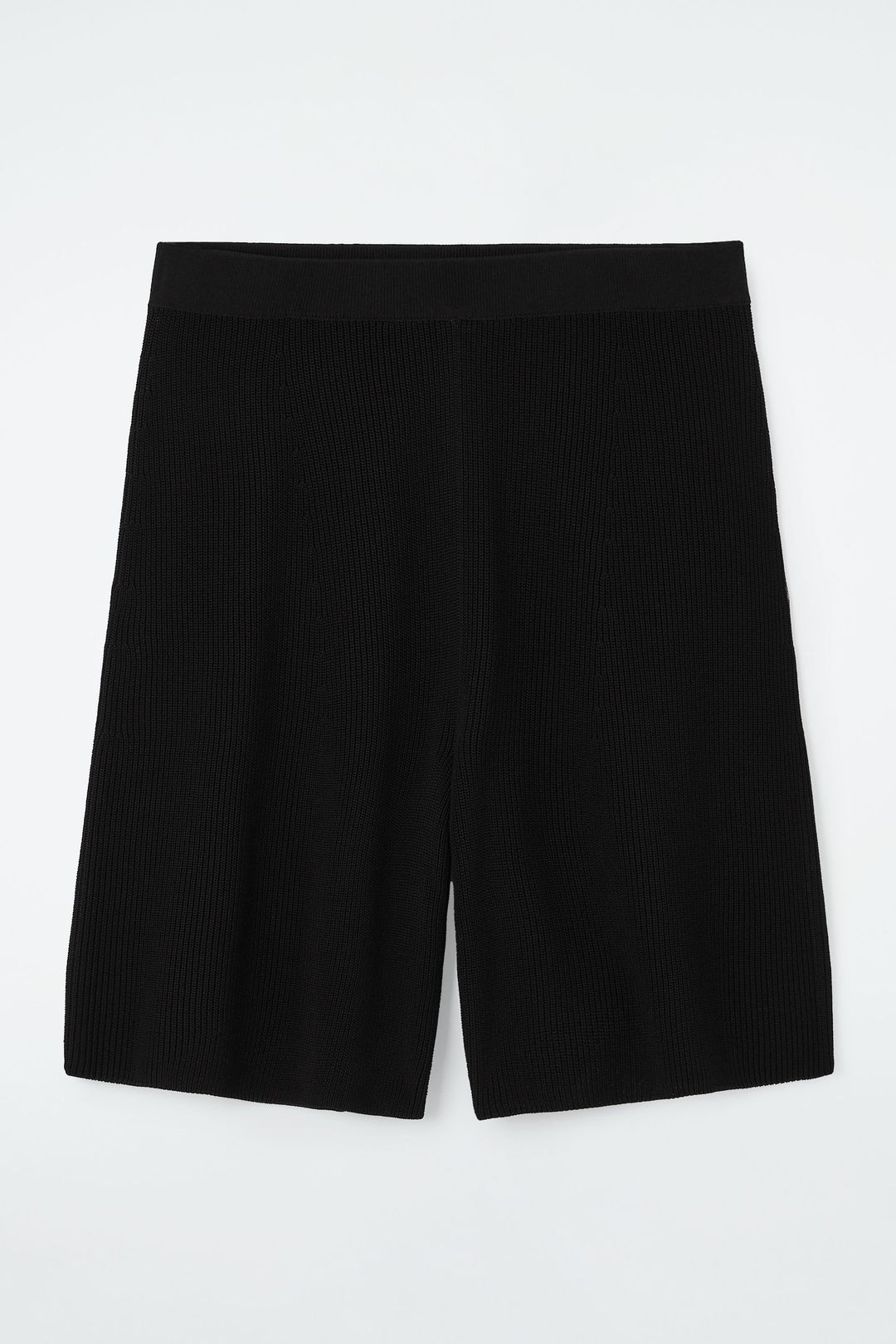 RIBBED-KNIT BERMUDA SHORTS