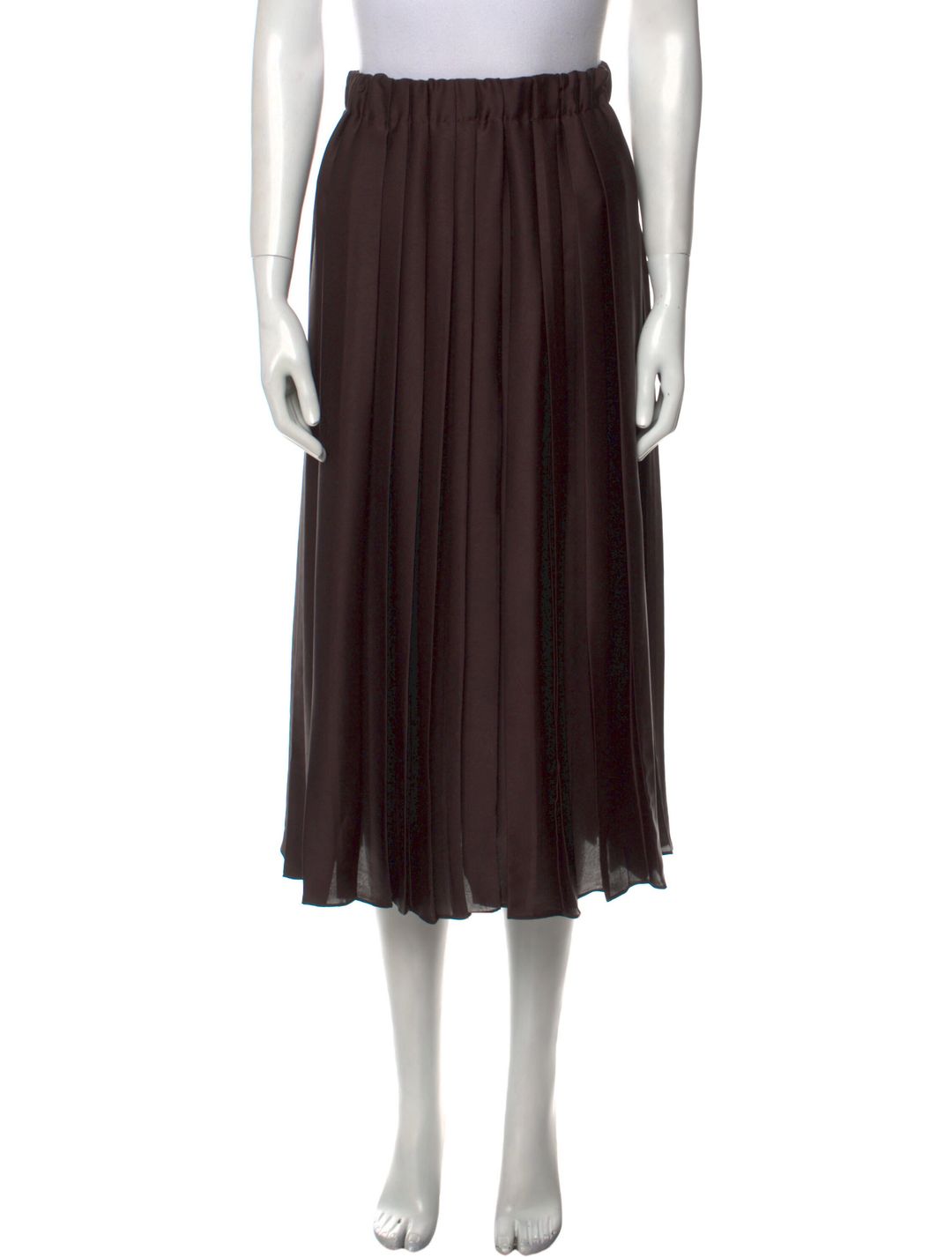 Tibi Pleated Accents Midi Length Skirt