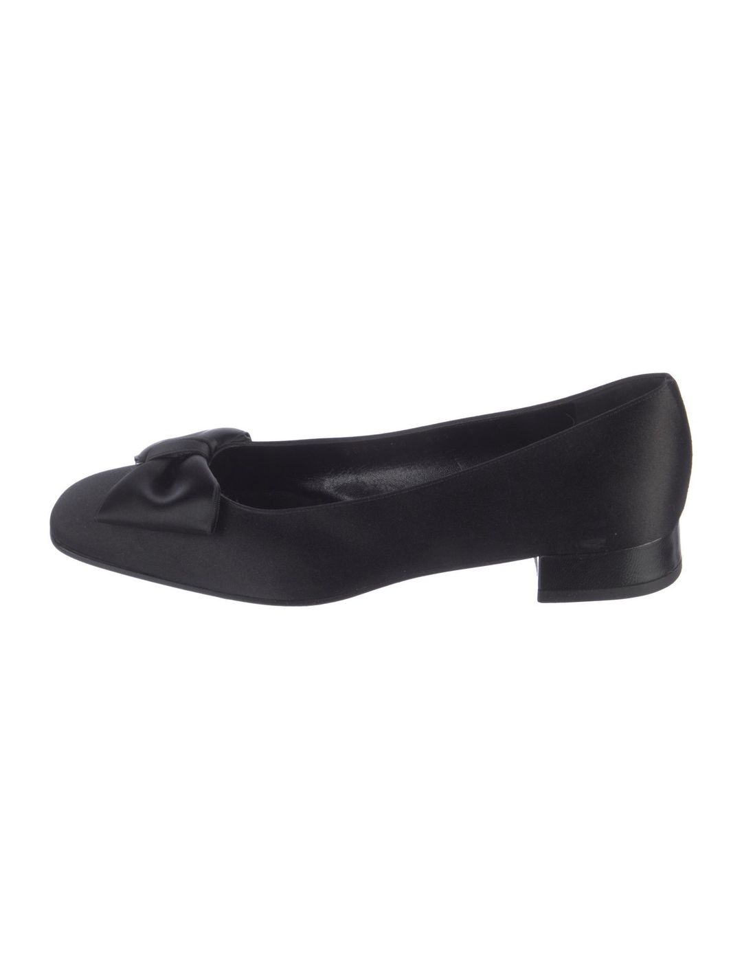 Salvatore Ferragamo Satin Bow Accents Flats