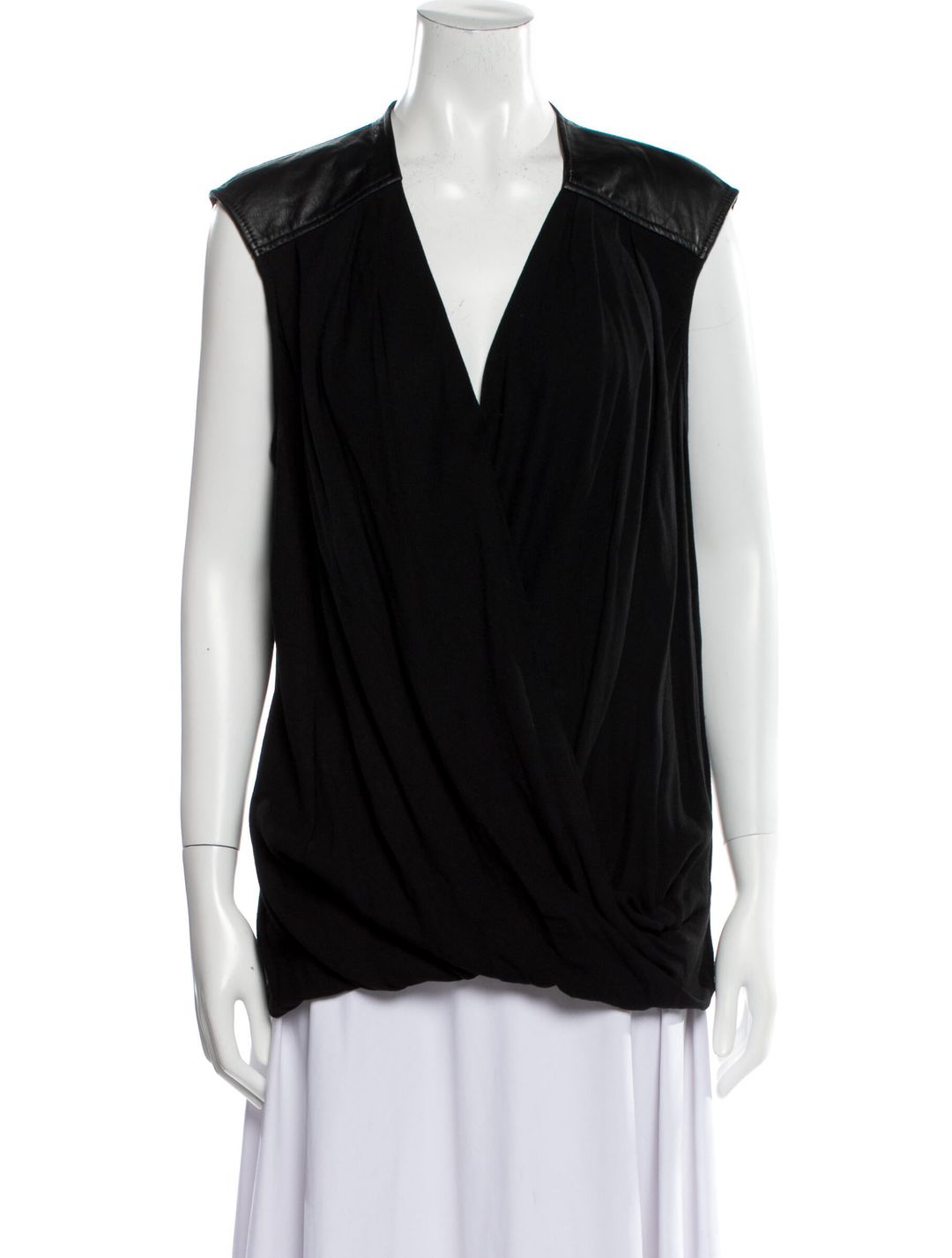 Helmut Lang V-Neck Sleeveless Blouse