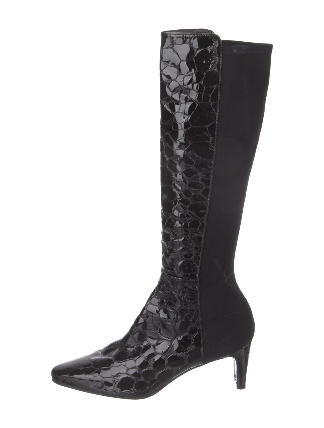 Patent Leather Animal Print Boots