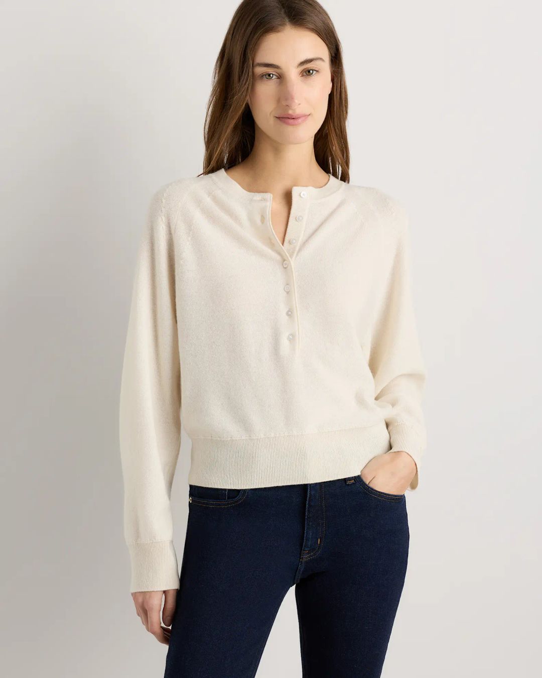 Mongolian Cashmere V-Neck Sweater #13