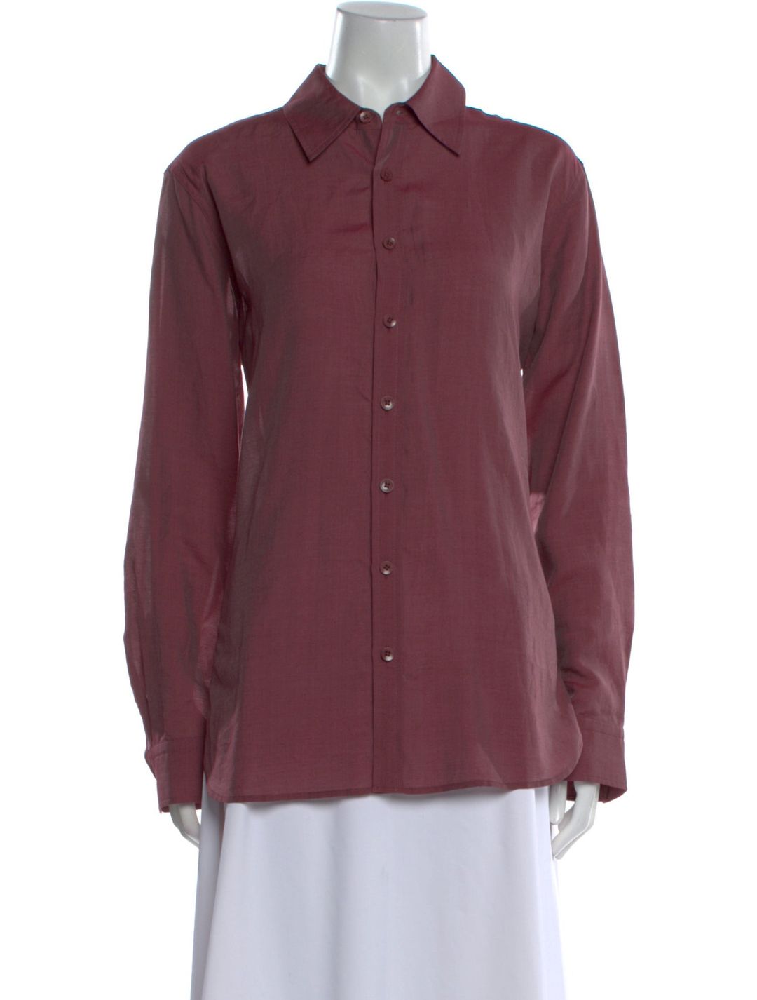 Tibi Long Sleeve Button-Up Top