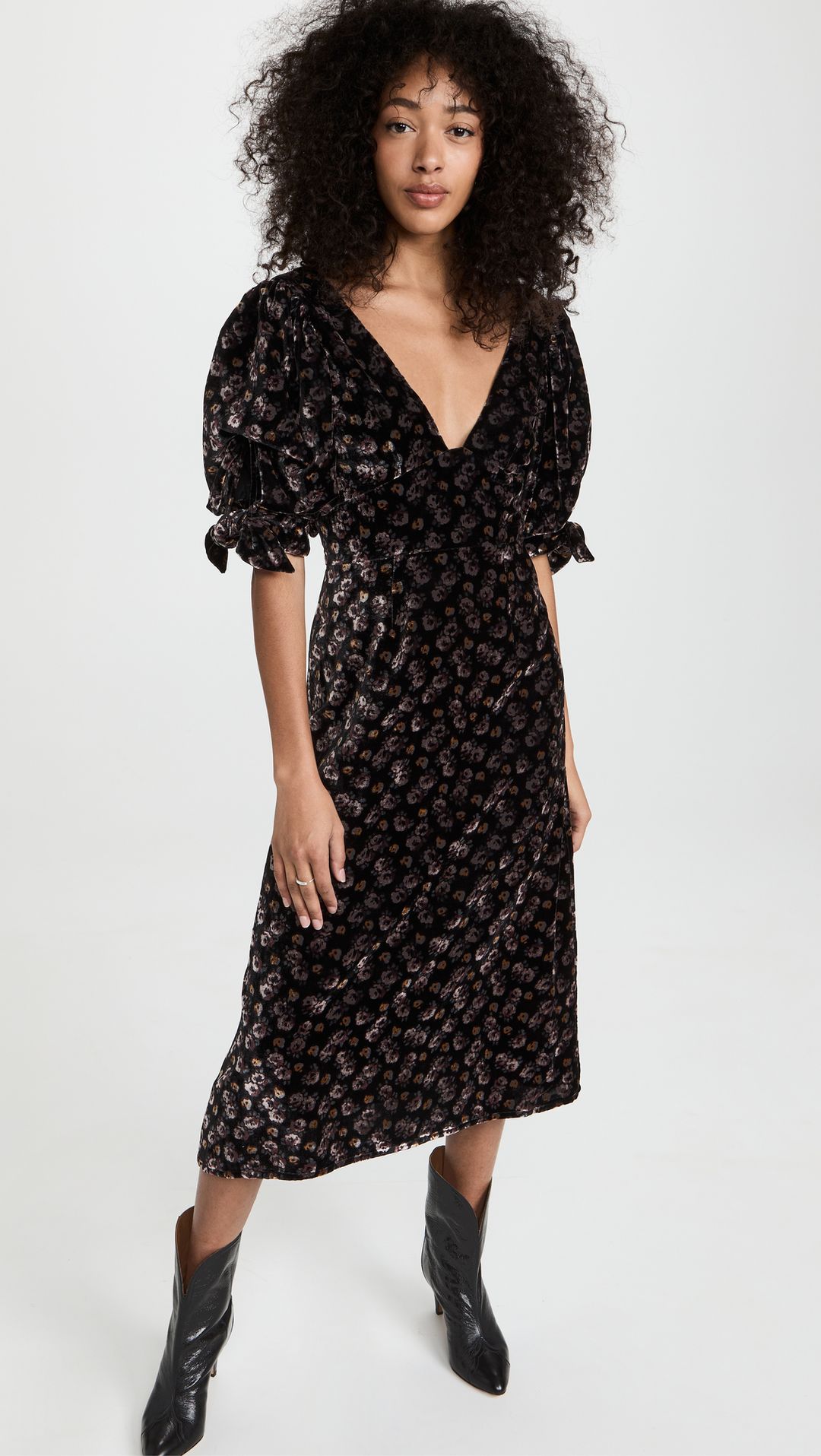 Valerie Back Tie Midi Dress