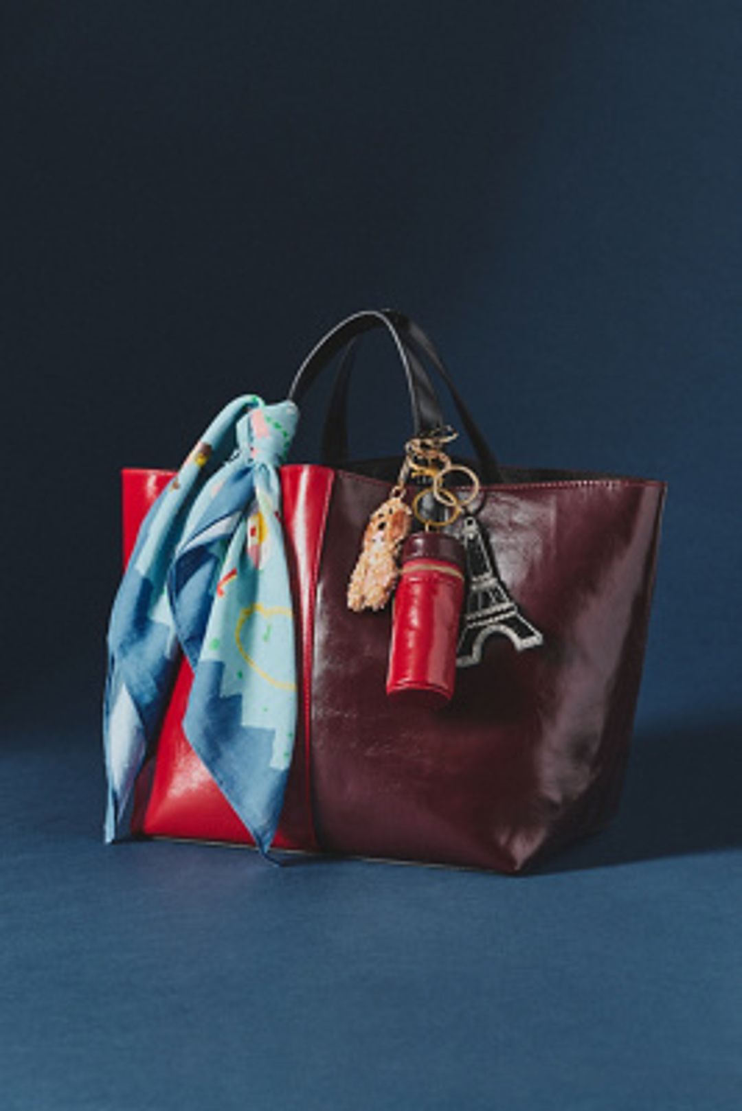 Maeve Two-Toned Waxy Tote