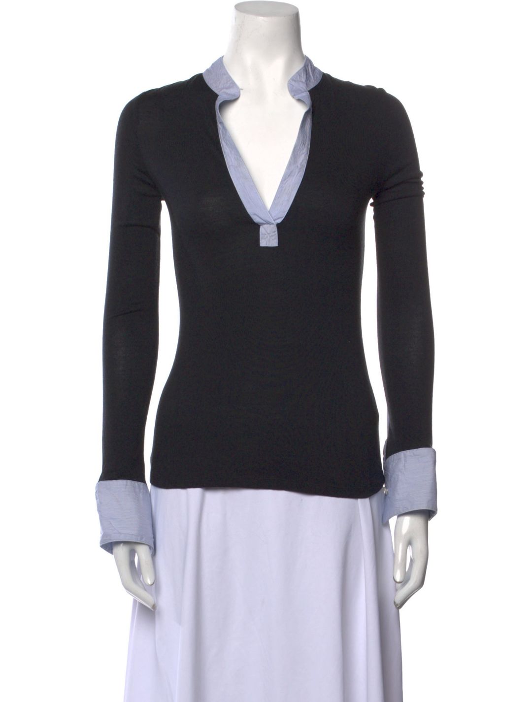 V-Neck Long Sleeve Sweatshirt