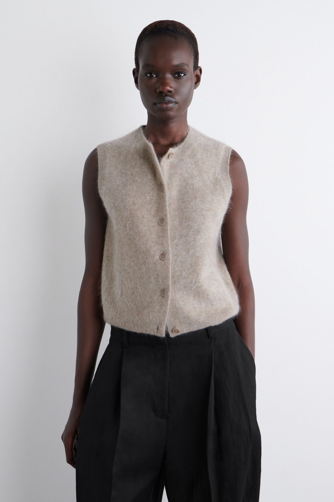 BRUSHED-CASHMERE VEST