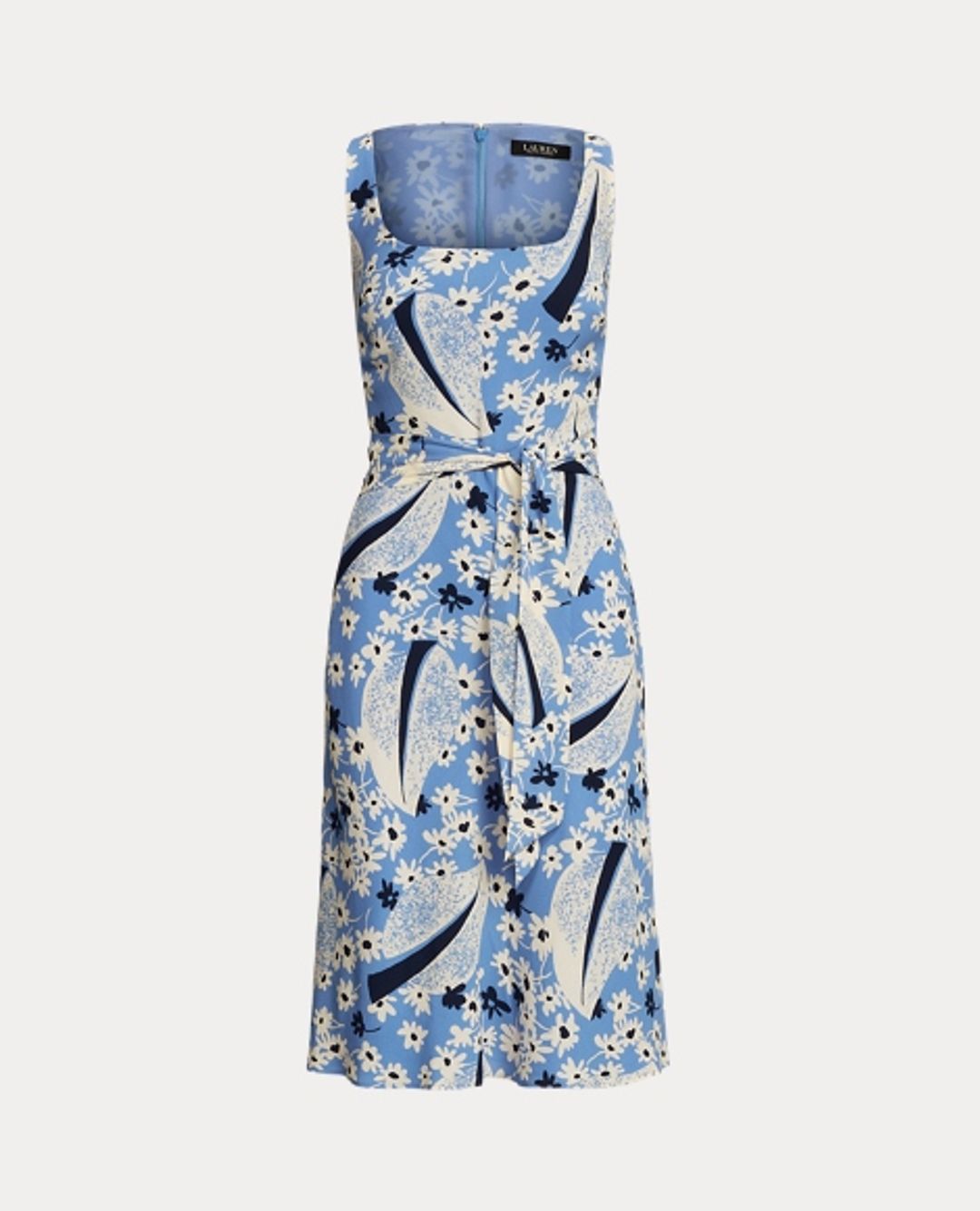 Floral Crepe Sleeveless Dress #6