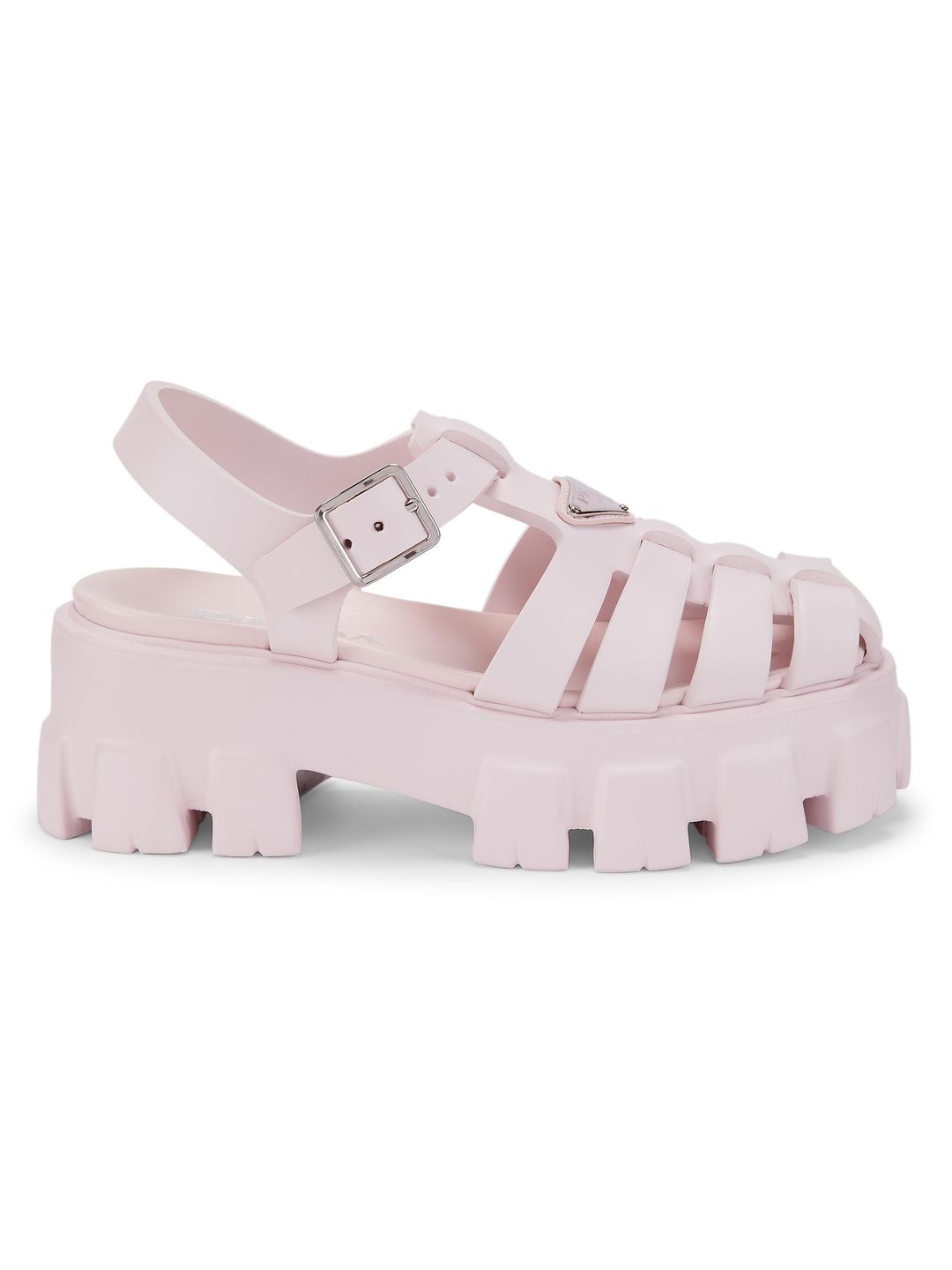 Prada Rubber Cage Platform Sandals
