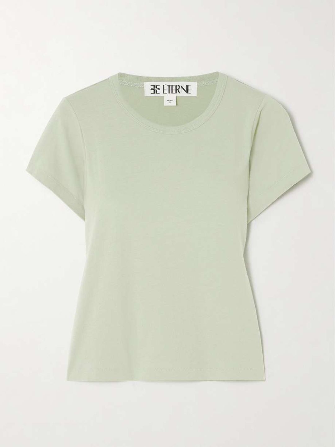 Short Sleeve Baby Tee cropped cotton and modal-blend jersey T-shirt