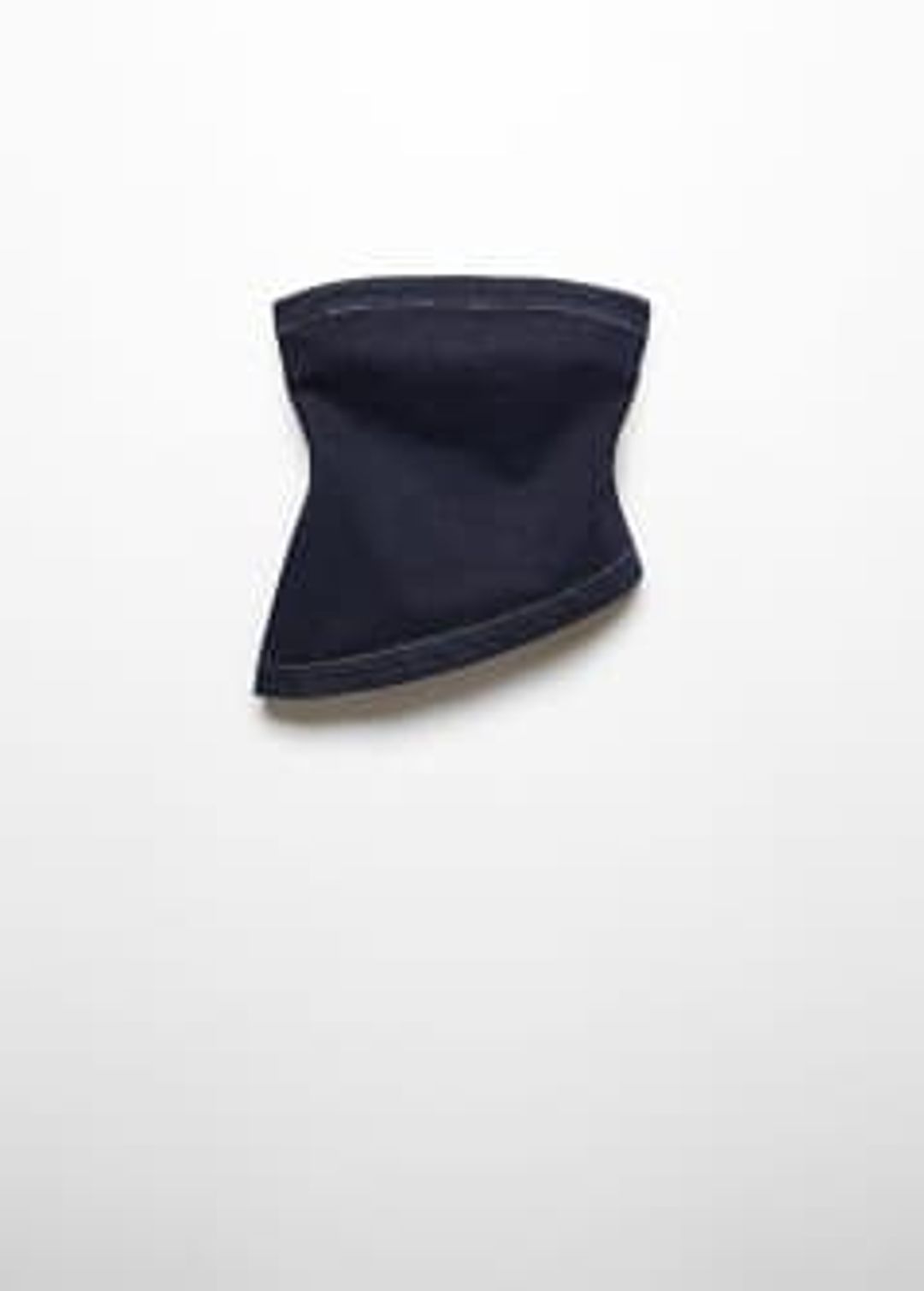 Denim top with asymmetrical hem