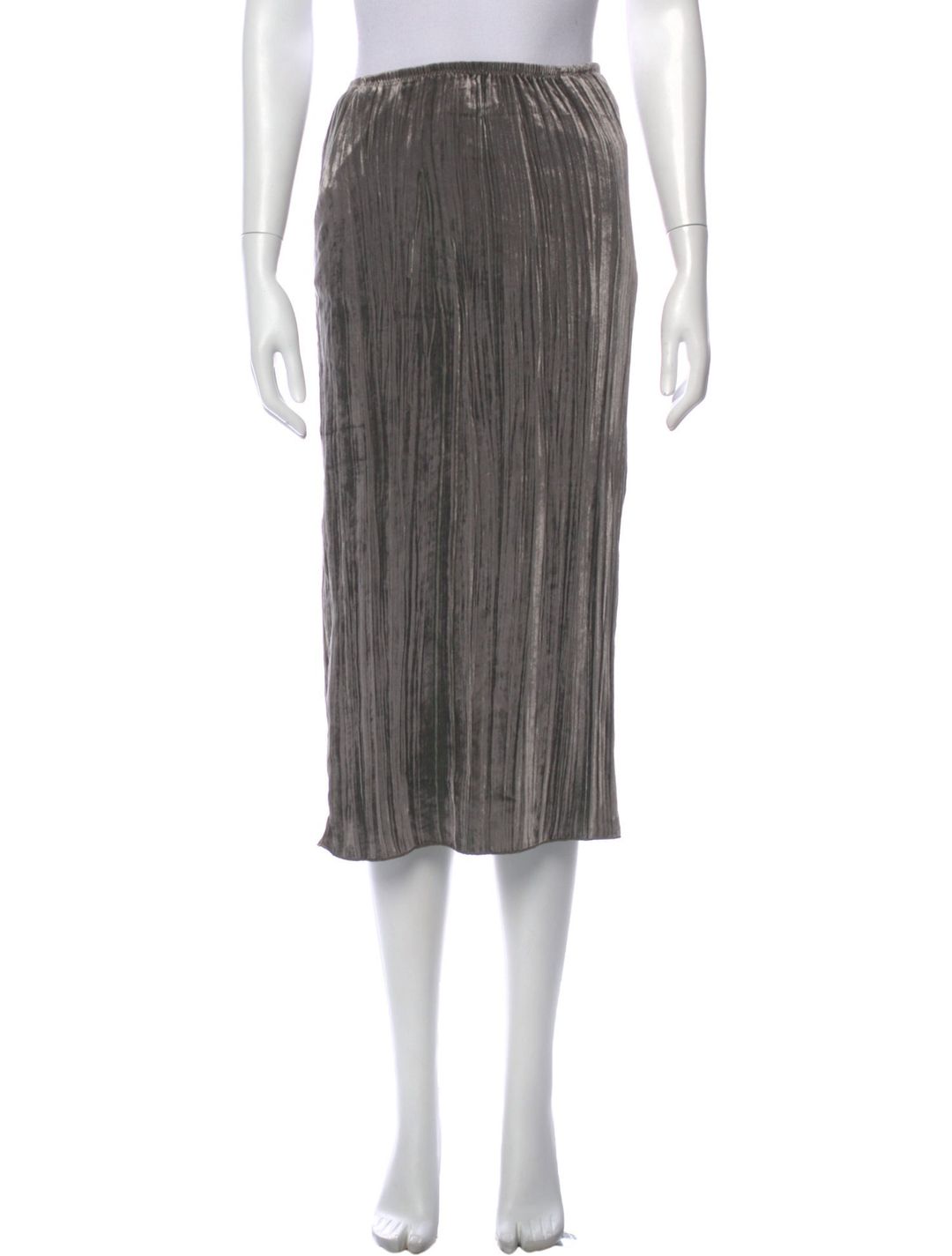 Velvet Midi Length Skirt
