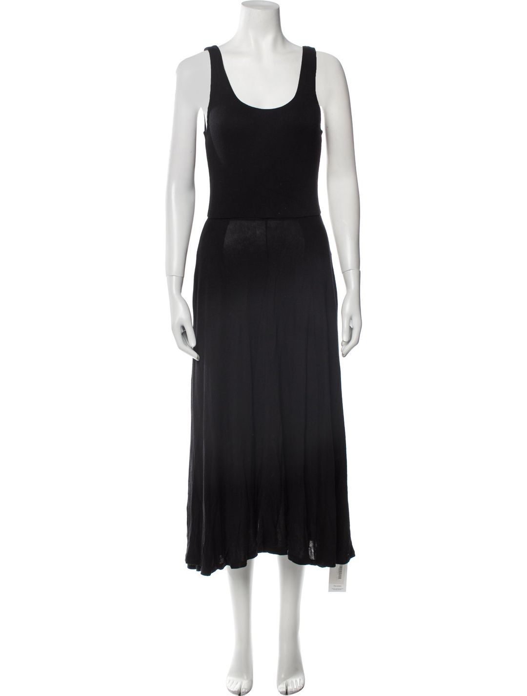 Scoop Neck Midi Length Dress