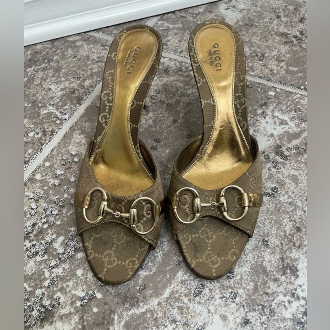 GG canvas horsebit mules horsebit mule sandals