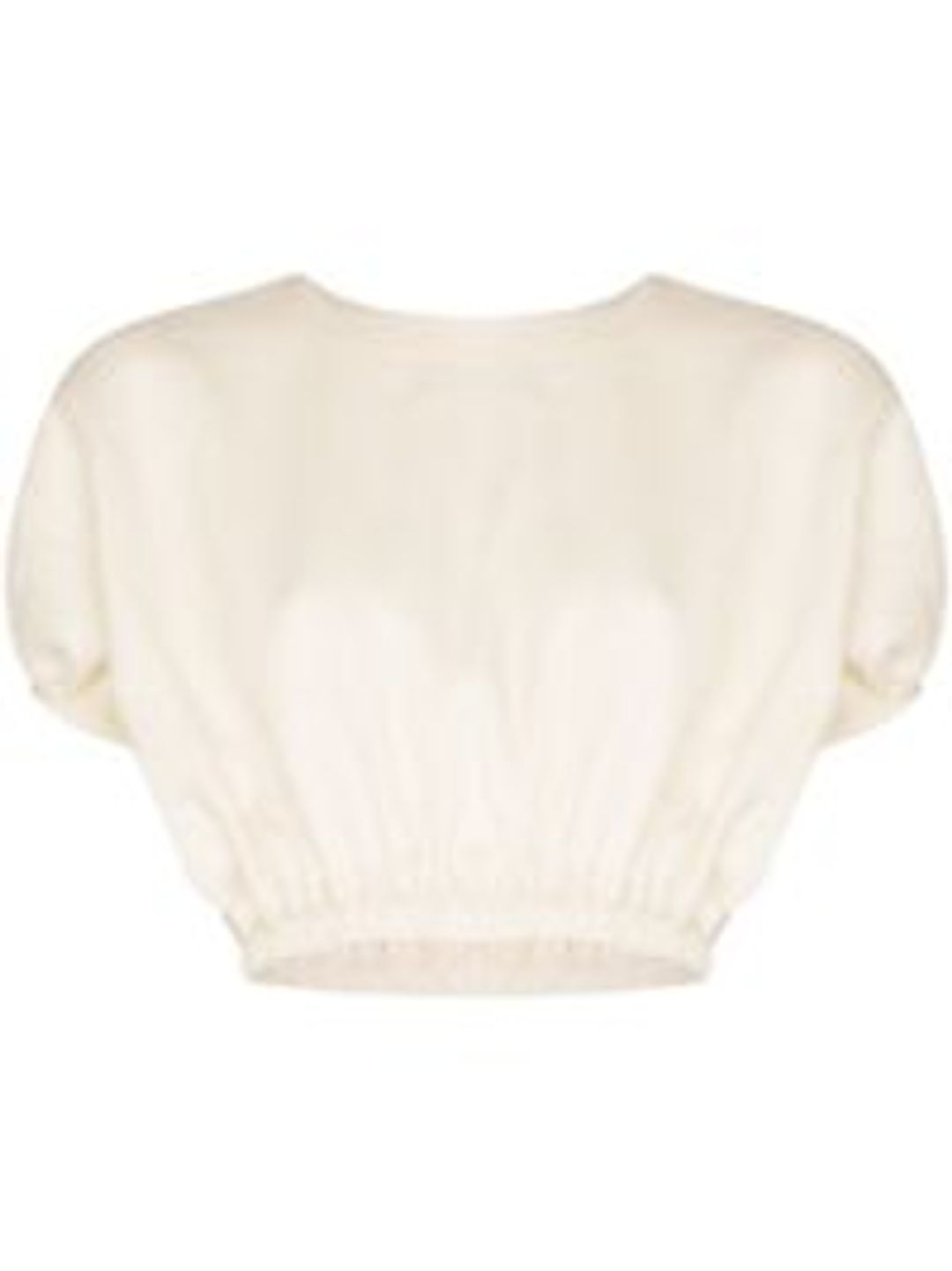 puff sleeve cropped top