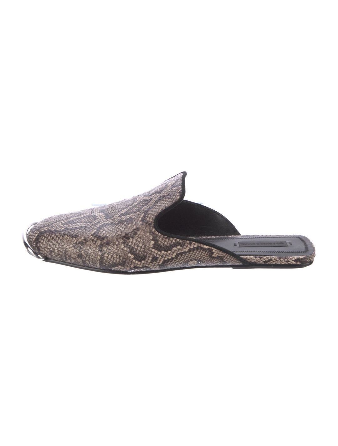 Leather Animal Print Mules