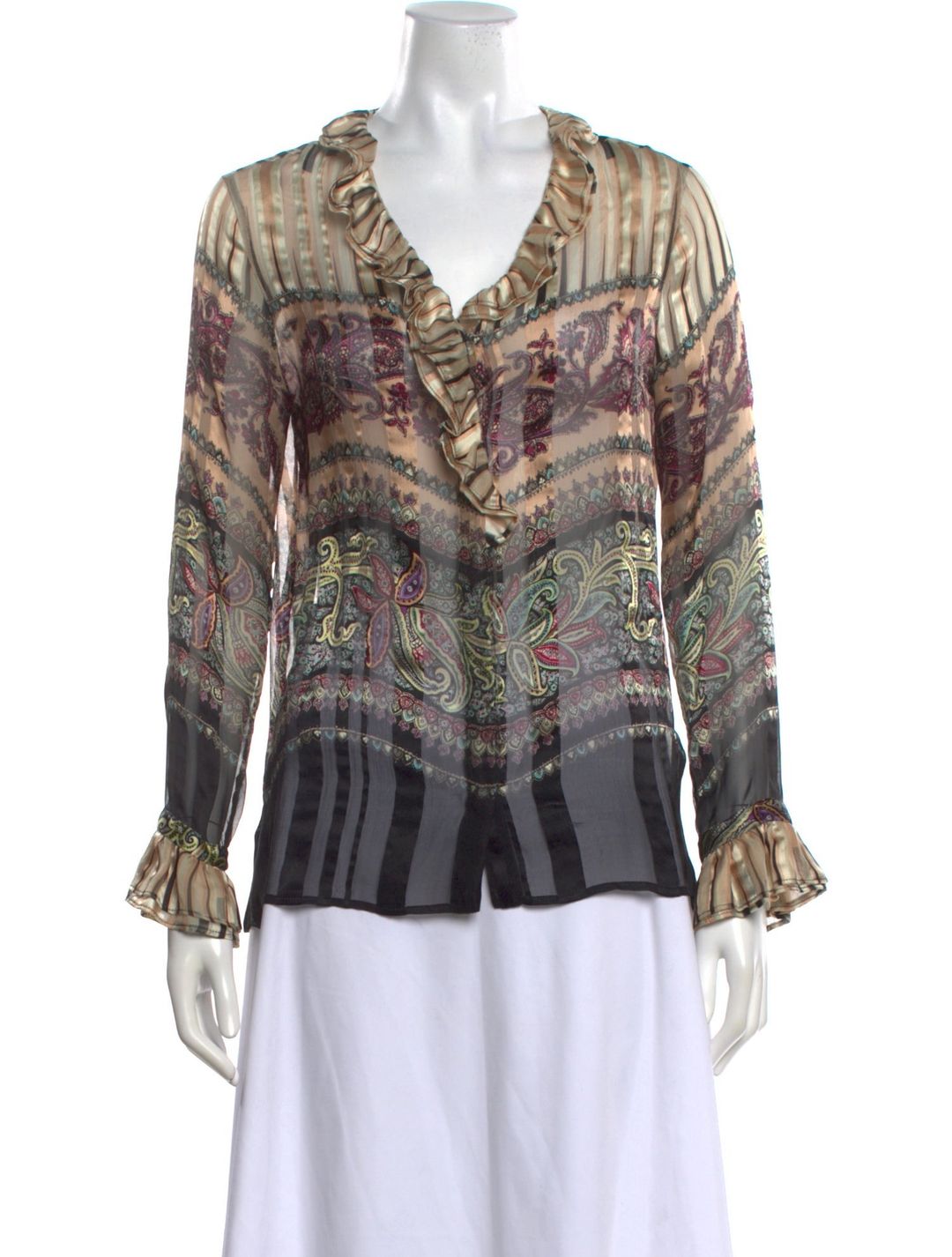 Etro Silk Paisley Print Blouse