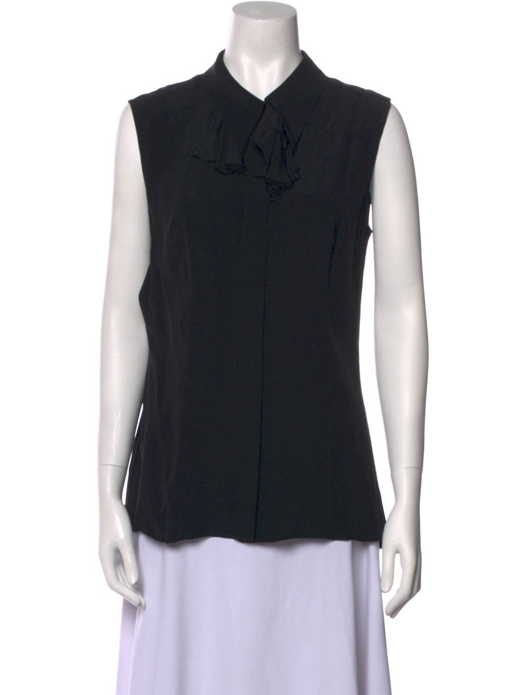 Prada Silk V-Neck Button-Up Top