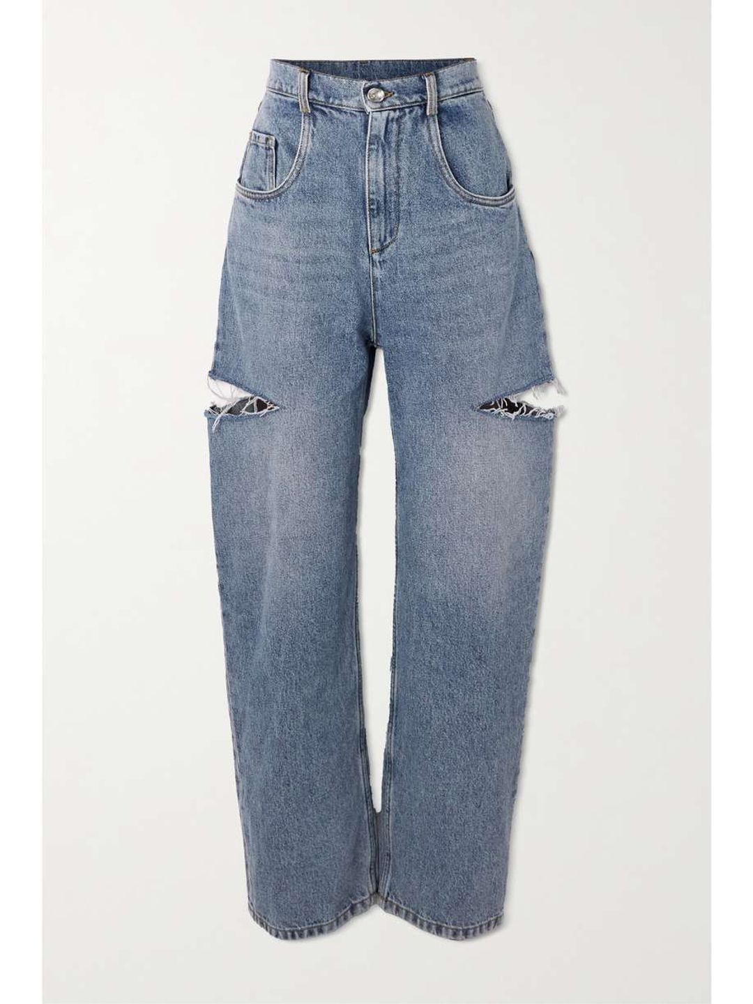 Mid-Rise Cut-Out Detailed Jeans