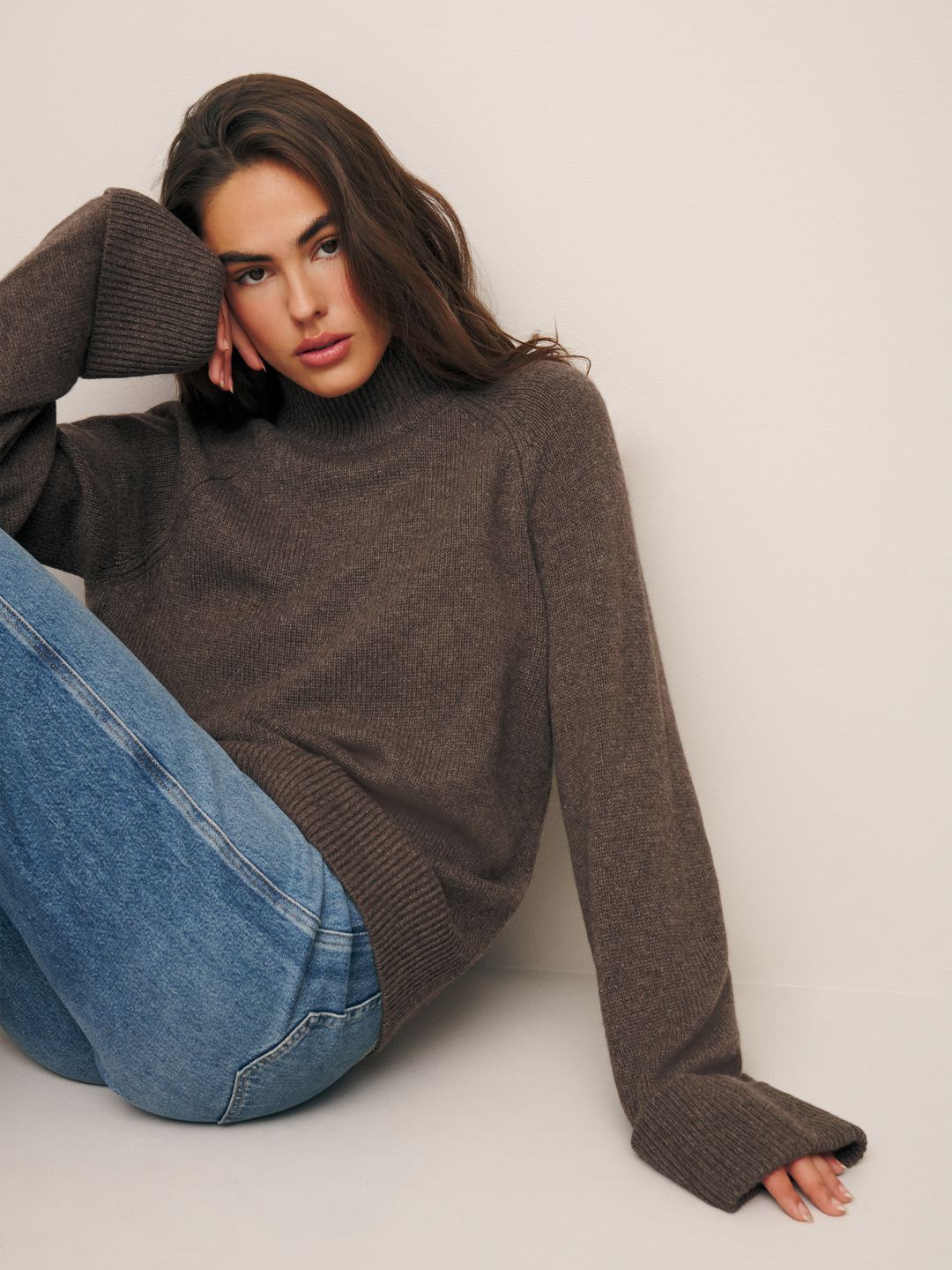 Garrett Cashmere Cropped Turtleneck