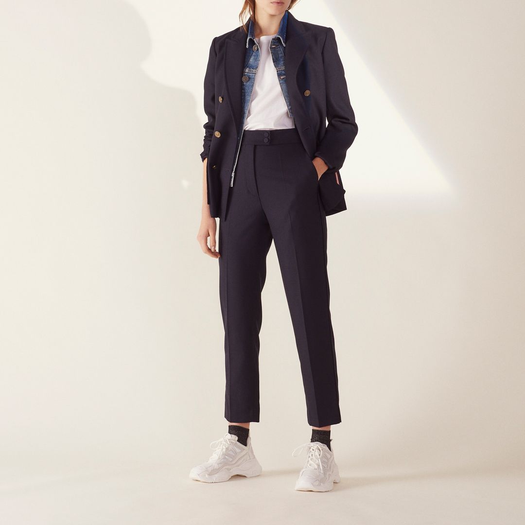 Straight-cut tailored pants