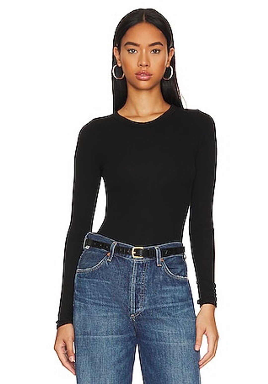 Knit Long Sleeve Fitted Crew #5