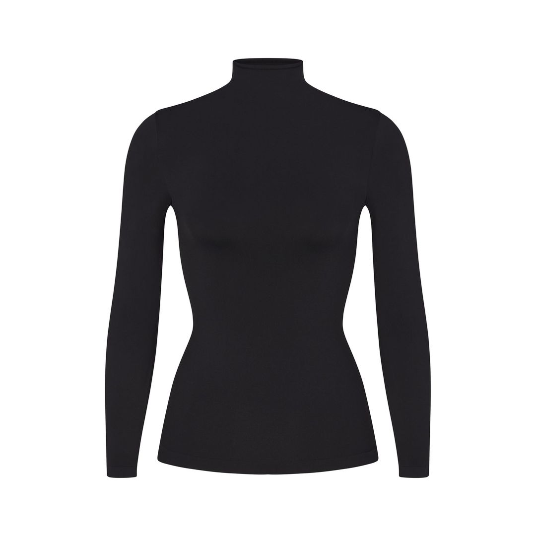 SOFT SMOOTHING TURTLENECK TOP | ONYX