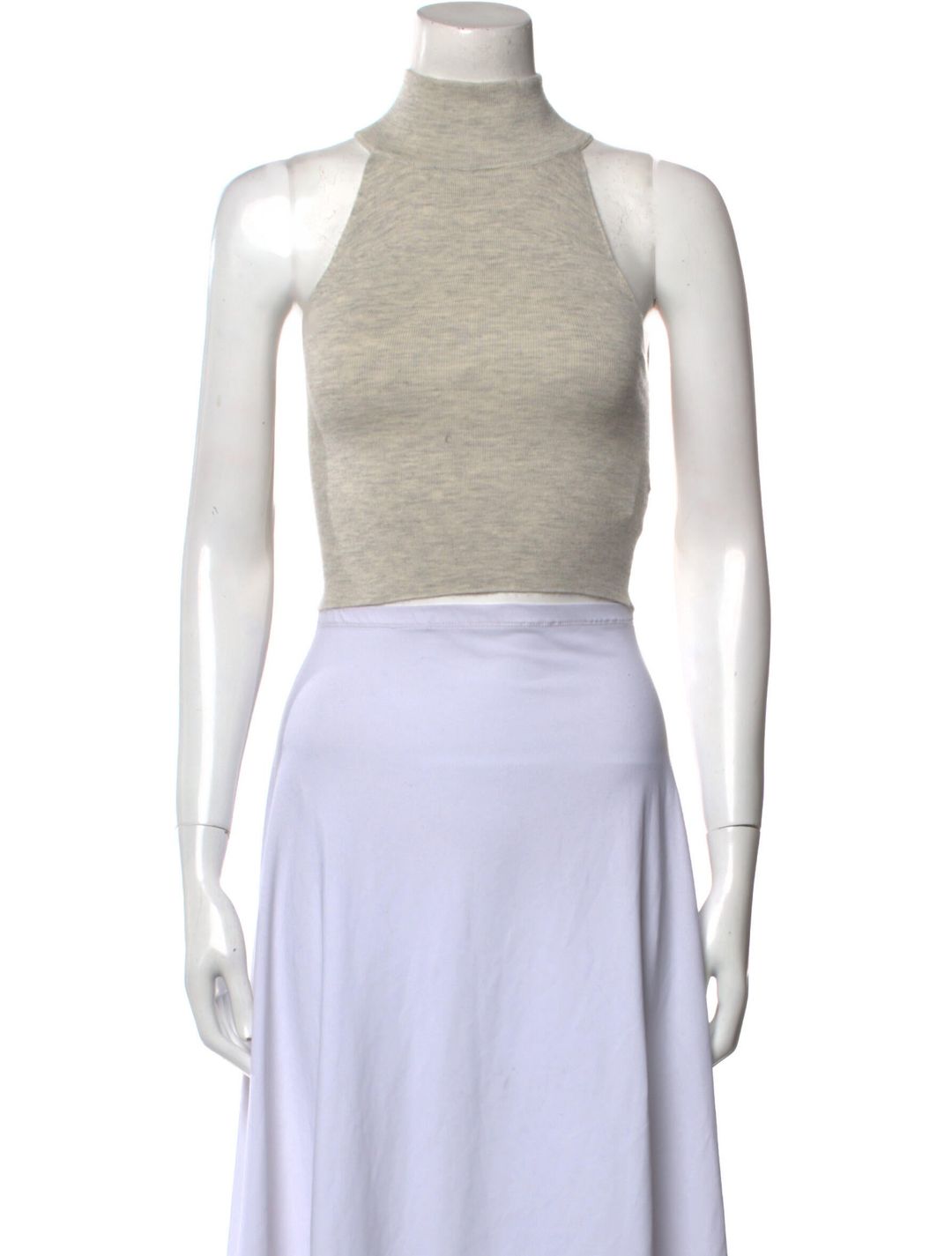 Cashmere Mock Neck Crop Top