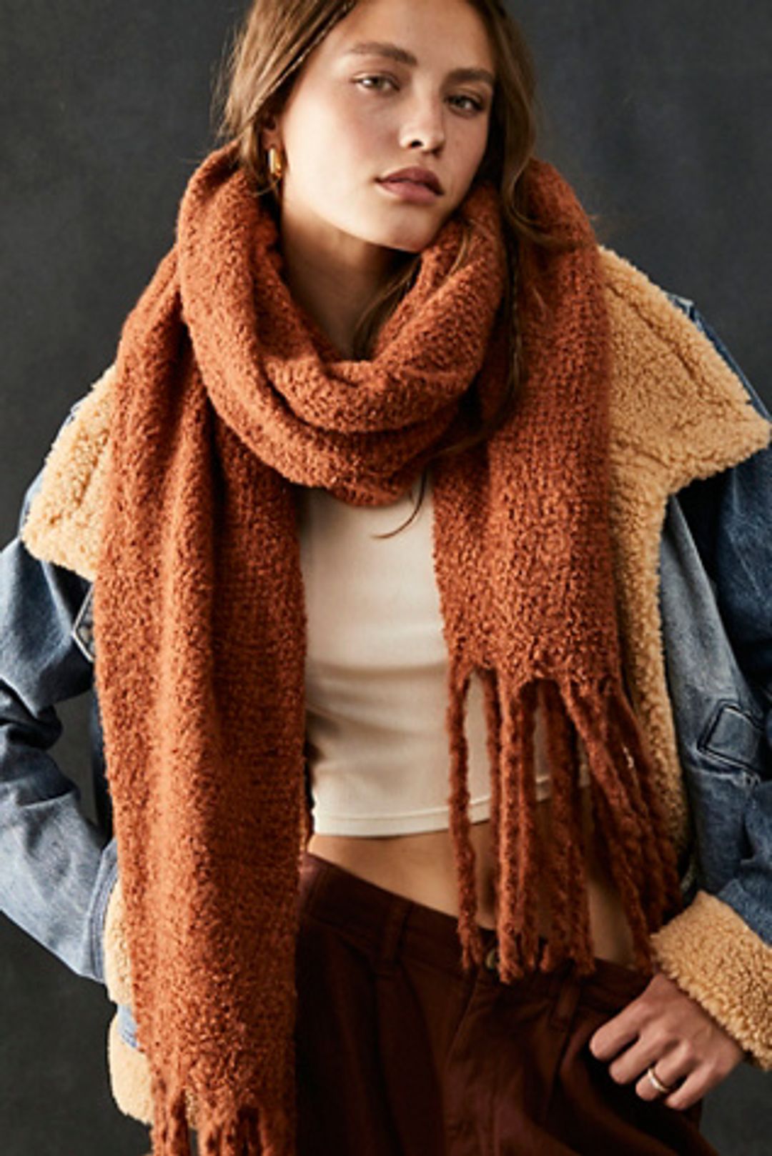 Shetland Recycled Blend Fringe Scarf
