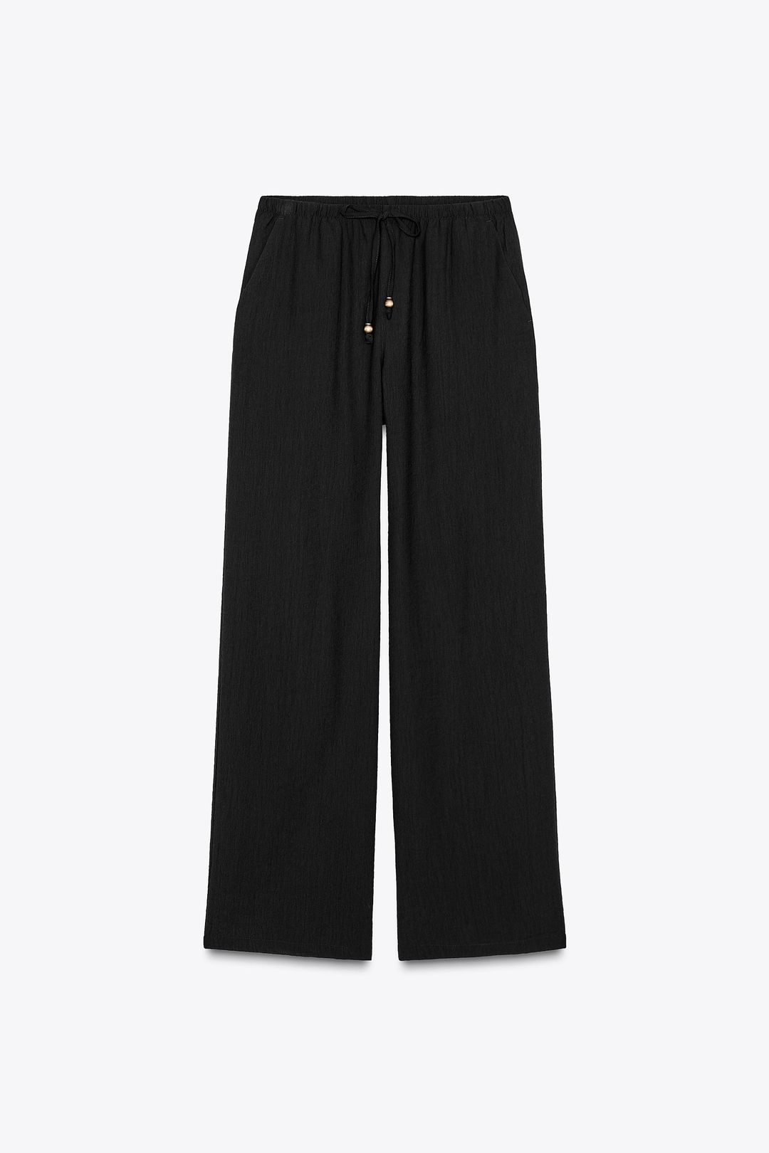 ELASTIC WAIST WIDE LEG PANTS