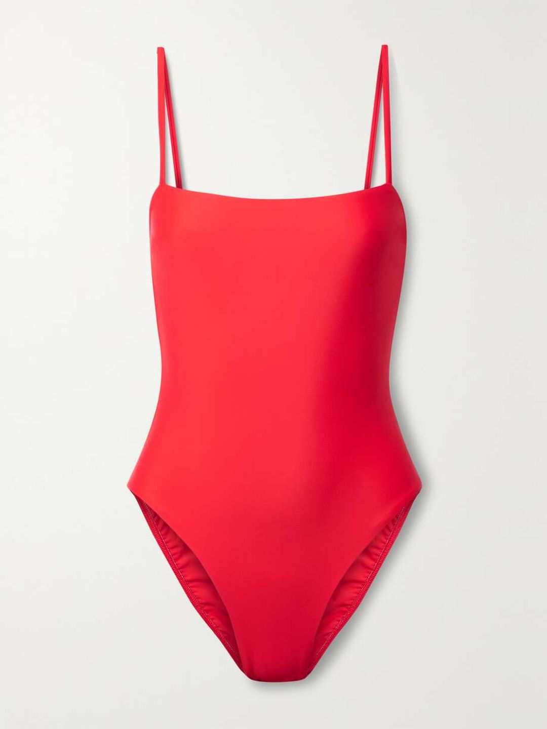 Petite Square stretch recycled-seersucker swimsuit