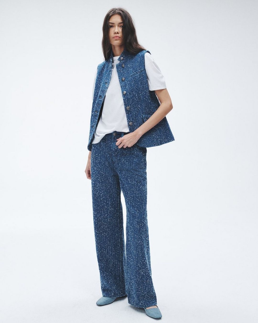 Logan Wide-Leg Jean - Medium Tweed #2